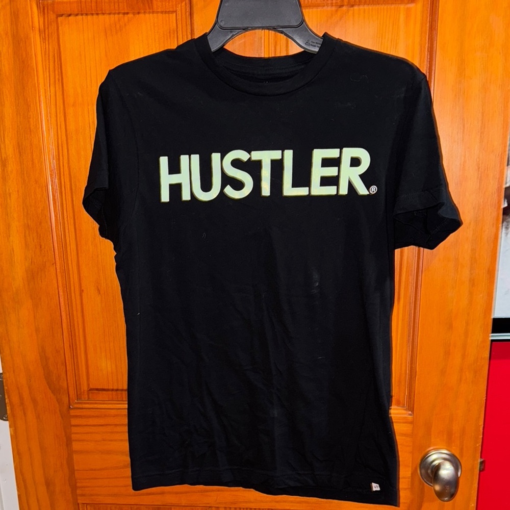 Hustler Hollywood Black Tee with Bold Logo
